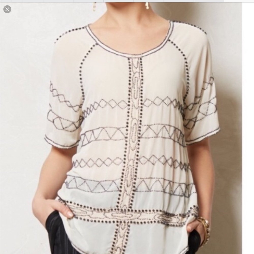 Beaded shirt from Anthropologie
